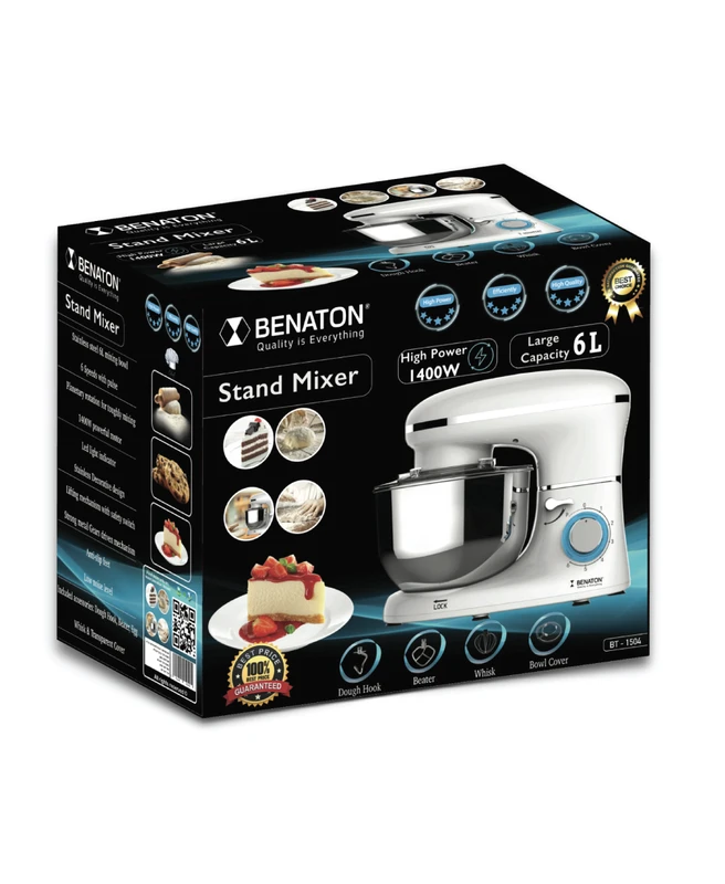 מיקסר שף +Chef שולחני עוצמתי 1400W בעיצוב חדש BT-1504 – תמונה 2