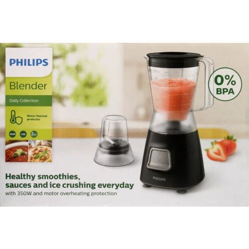 בלנדר דגם HR2056 + מטחנת תבלינים מבית PHILIPS שחור – תמונה 2