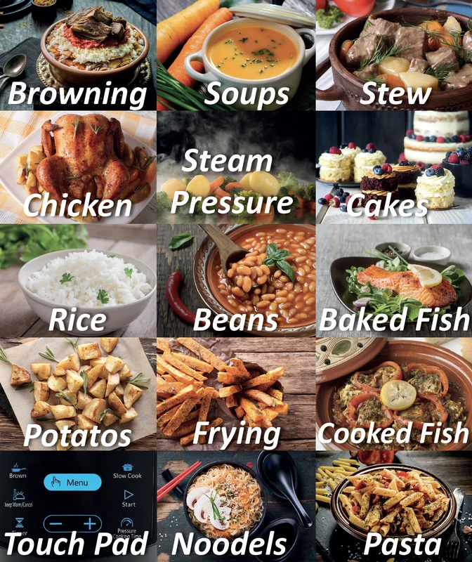 סיר בישול חכם SMART COOKER בלחץ 18ב-1 המתקדם בעולם הבישול והאפיה BT-5086 מבית BENATON – תמונה 3