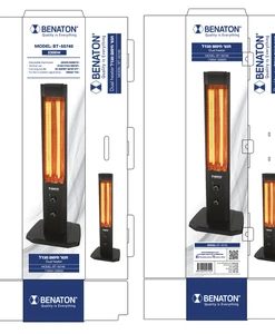 Alternative view of תנור חימום מגדל 1150W-2300W BENATON דגם BT-55740