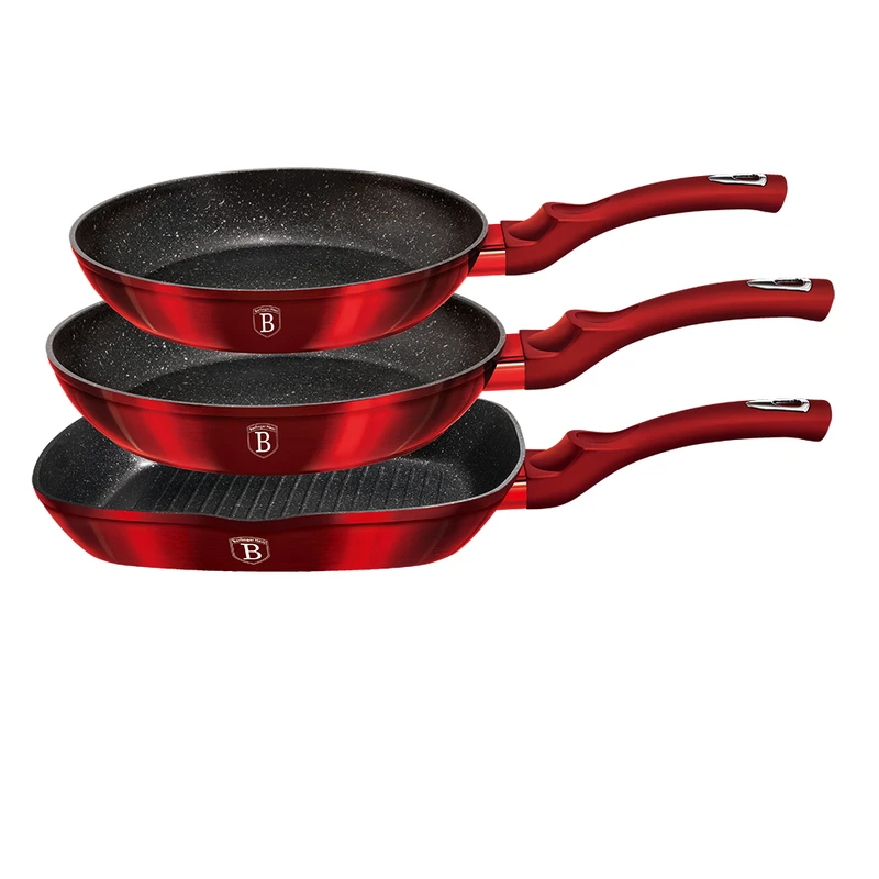 סט 3 מחבתות איכותיות BH-1289 Metallic – תמונה 2