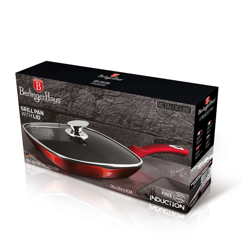 מחבת גריל איכותית BH-1613 Metallic – תמונה 3