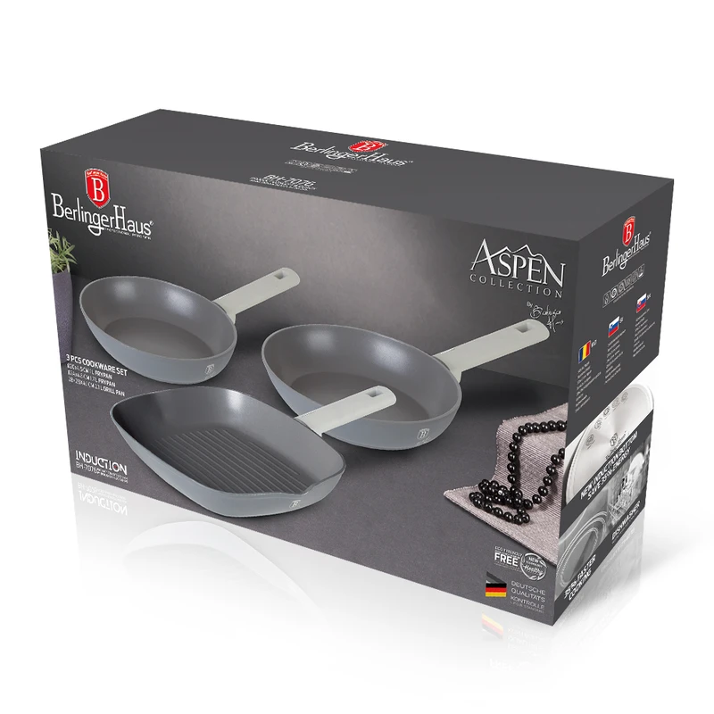 סט 3 מחבתות איכותיות BH-7076 Aspen – תמונה 2