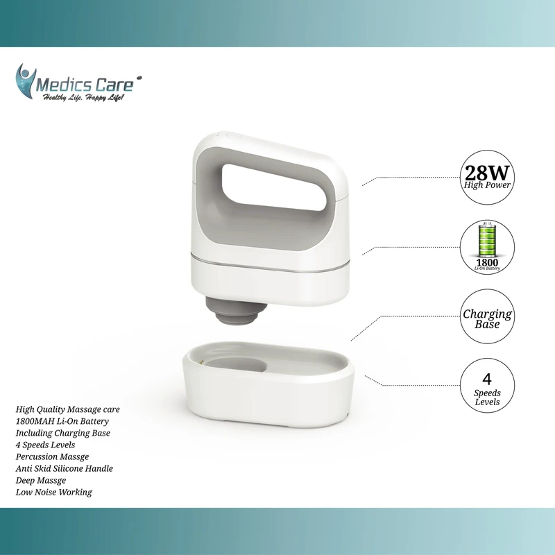 מכשיר עיסוי ידני מקצועי נטען MC-6250 מבית Medics Care – תמונה 3