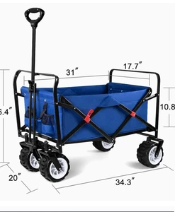 עגלת קמפינג מקצועית מתקפלת American Camping JX005
