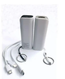 מטען נייד power bank 2600 אפור לבן NY42600