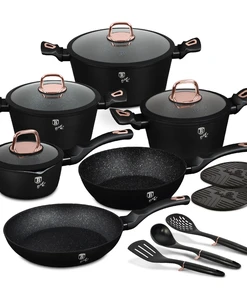 סט סירים ומחבתות 15 חלקים Berlinger Haus סדרת Black Rose