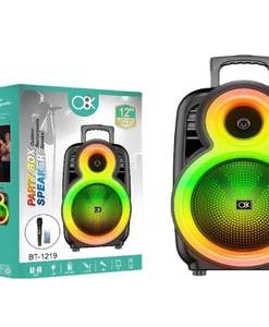 רמקול קריוקי 12 אינץ’ Bluetooth עוצמתי עם מסך תצוגה BT-1219