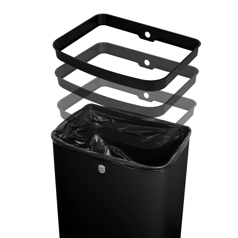 פח חכם מעוצב 60 ליטר שחור Berlinger Haus BH9795 – תמונה 4