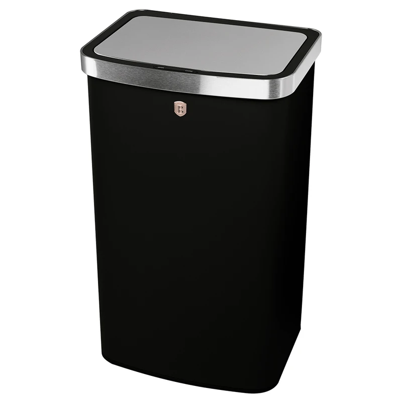 פח חכם מעוצב 60 ליטר שחור רוז Berlinger Haus BH9796 – תמונה 3