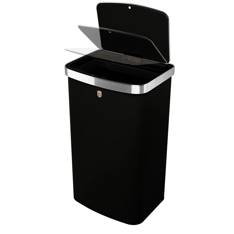 פח חכם מעוצב 60 ליטר שחור רוז Berlinger Haus BH9796 – תמונה 2
