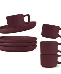 Alternative view of סט כוסות אספרסו וצלוחיות 8 חלקים BH10017 Berlinger haus Stoneware