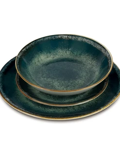 Alternative view of סט כלי אוכל 18 חלקים פורצלן BH10300 Berlinger haus Green