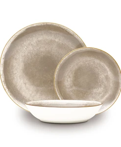 סט כלי אוכל 18 חלקים פורצלן BH10304 Berlinger haus Champagne